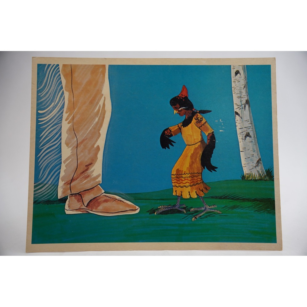 Cooper Films The First Woodpecker Art Print 12.5x10 Blue‎ Vintage 1970